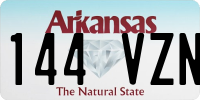 AR license plate 144VZN