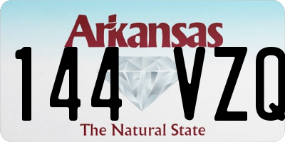 AR license plate 144VZQ