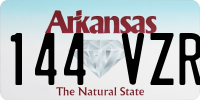 AR license plate 144VZR