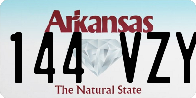 AR license plate 144VZY