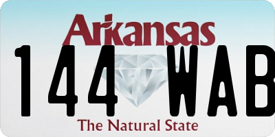 AR license plate 144WAB