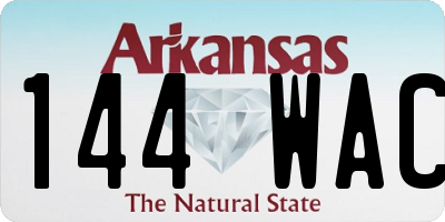 AR license plate 144WAC