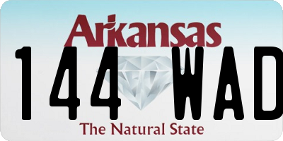 AR license plate 144WAD