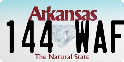 AR license plate 144WAF