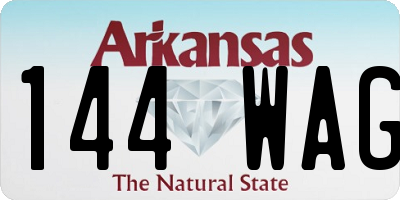 AR license plate 144WAG