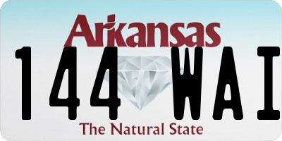 AR license plate 144WAI