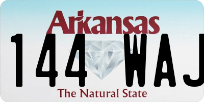 AR license plate 144WAJ