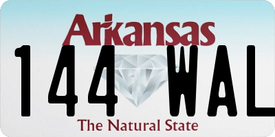 AR license plate 144WAL