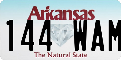 AR license plate 144WAM