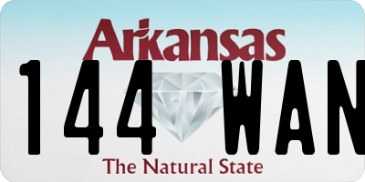 AR license plate 144WAN