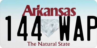 AR license plate 144WAP