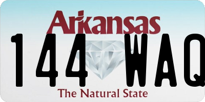 AR license plate 144WAQ