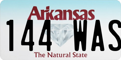 AR license plate 144WAS