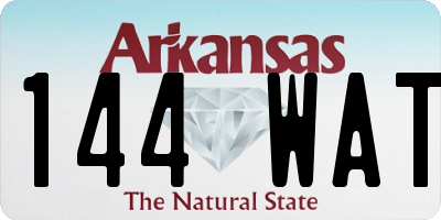 AR license plate 144WAT