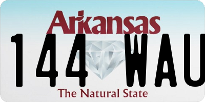 AR license plate 144WAU