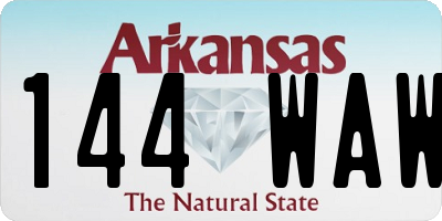 AR license plate 144WAW