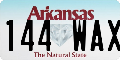AR license plate 144WAX