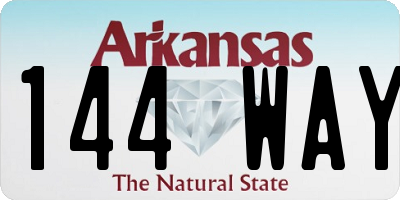 AR license plate 144WAY
