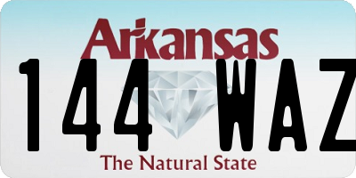 AR license plate 144WAZ