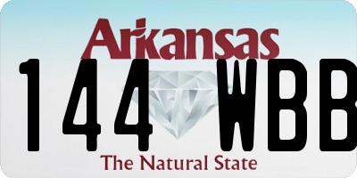 AR license plate 144WBB