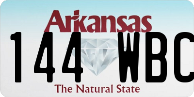AR license plate 144WBC