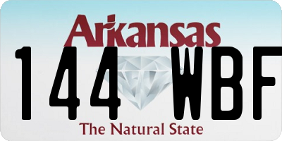 AR license plate 144WBF