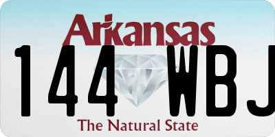 AR license plate 144WBJ
