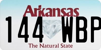 AR license plate 144WBP