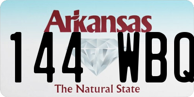 AR license plate 144WBQ