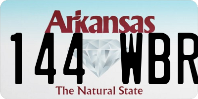 AR license plate 144WBR