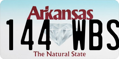 AR license plate 144WBS