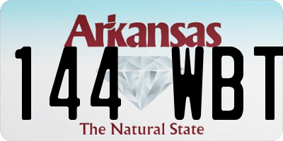 AR license plate 144WBT