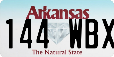 AR license plate 144WBX