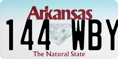 AR license plate 144WBY