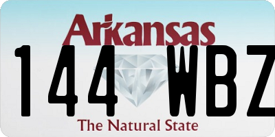 AR license plate 144WBZ