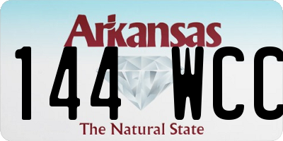 AR license plate 144WCC