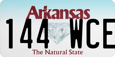 AR license plate 144WCE