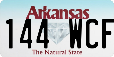 AR license plate 144WCF