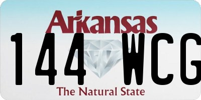 AR license plate 144WCG
