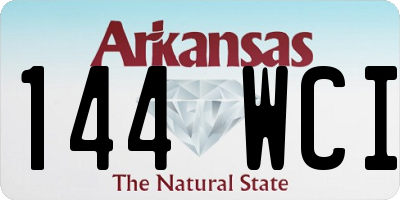 AR license plate 144WCI