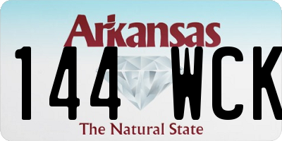 AR license plate 144WCK
