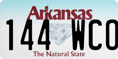 AR license plate 144WCO
