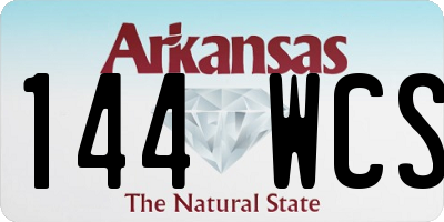 AR license plate 144WCS