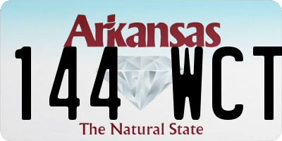 AR license plate 144WCT