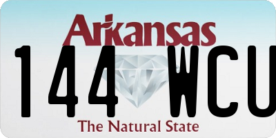 AR license plate 144WCU