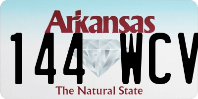 AR license plate 144WCV
