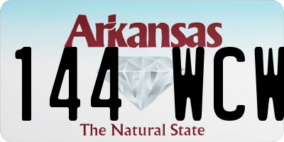 AR license plate 144WCW