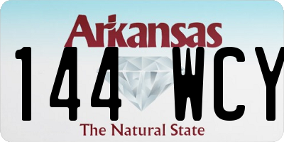 AR license plate 144WCY