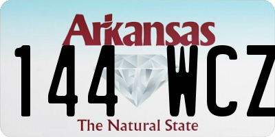 AR license plate 144WCZ