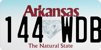 AR license plate 144WDB